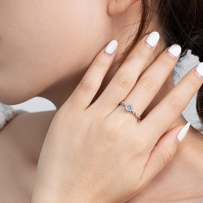 Wave Spot Drill Open Ring Women