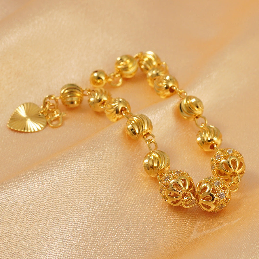 Women's Elegant 24k Gold Plated Copper Bracelet