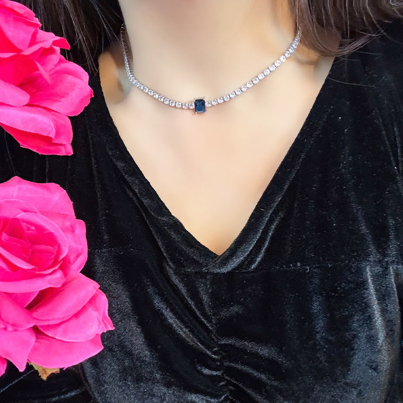 Simple And Versatile Sparkling Diamond Filled Square Candy Women's Bracelet