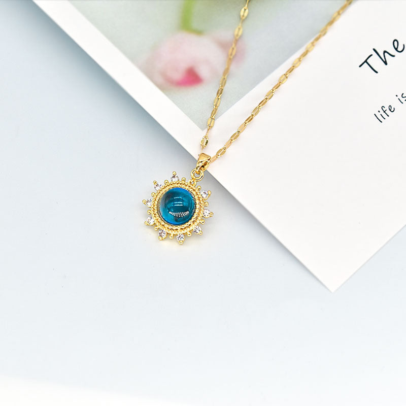 Non-fading Temperature-sensitive SUNFLOWER Necklace Luxury