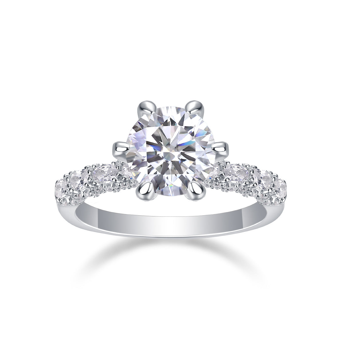Lady Luck Diamond Ring Luxury Fashion Set Moissanite Silver Ring