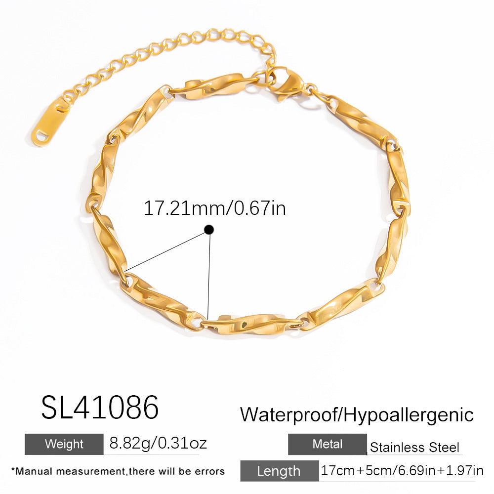 Special-interest Design High-grade Hand Jewelry Electroplating 18K Real Gold