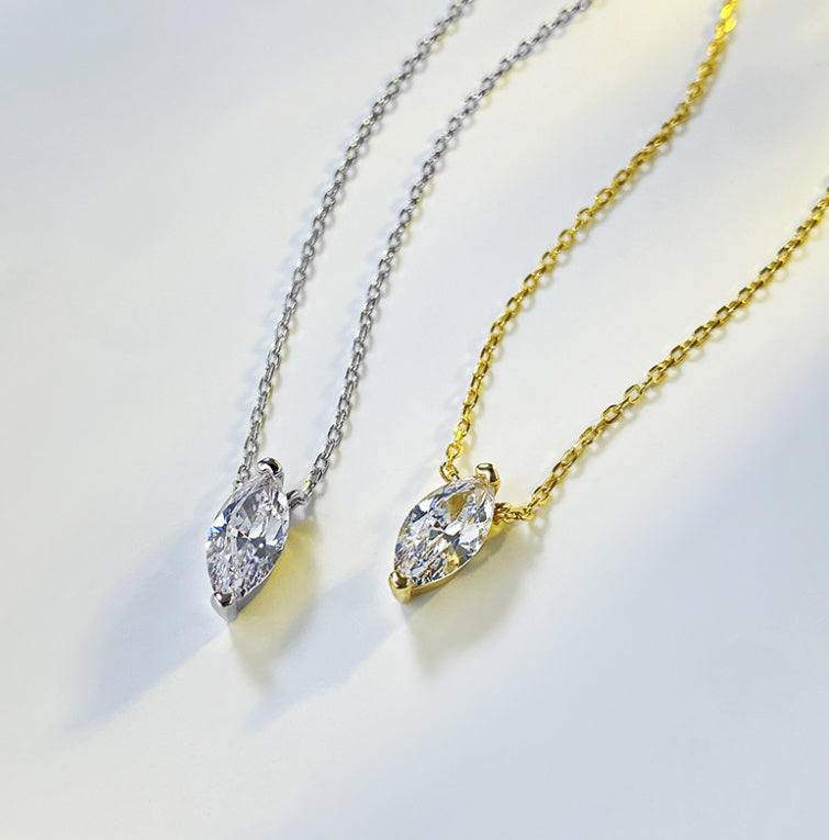 Women's Olive Diamond Twin Clavicle Chain