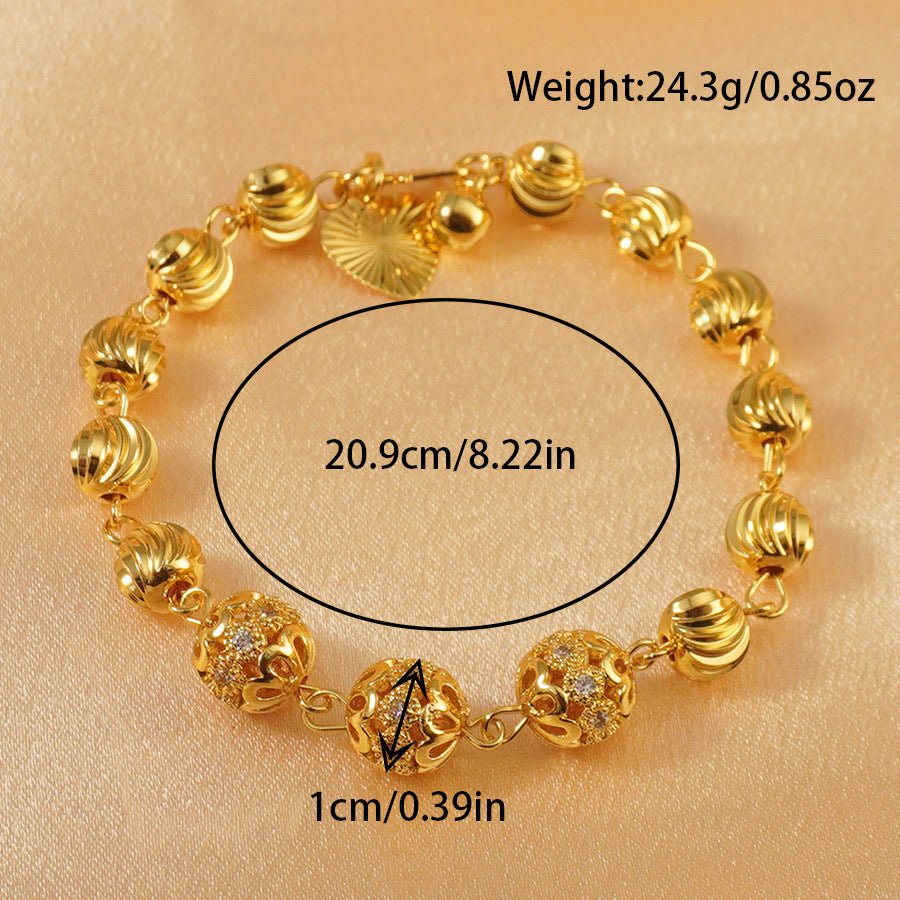 Women's Elegant 24k Gold Plated Copper Bracelet