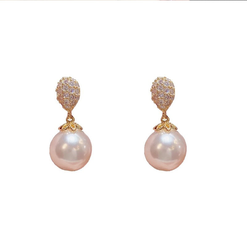 Water Drop French Pearl Earrings For Women