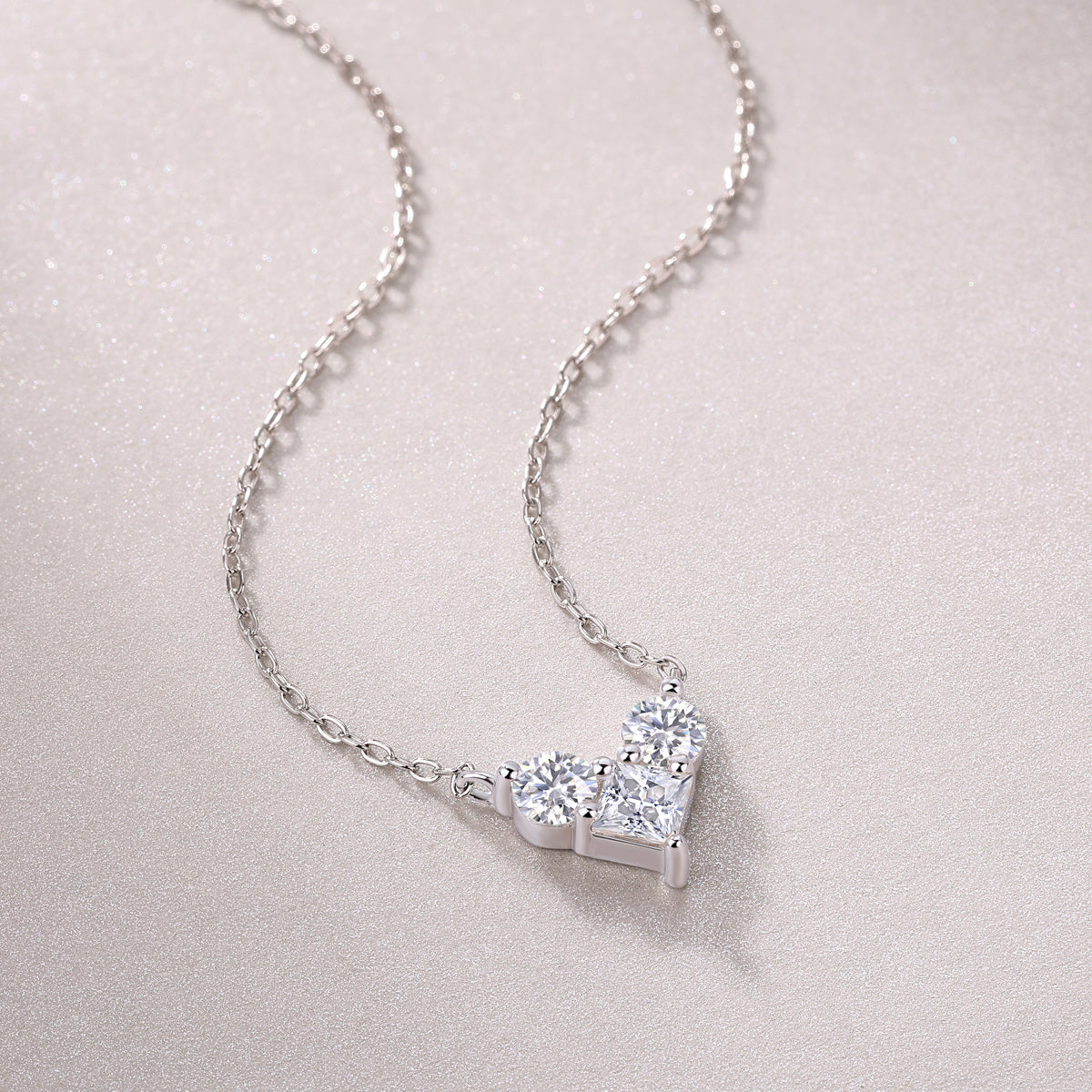 Love In The Present - A Fashionable And Luxurious Diamond Jewelry Pendant Set With Square Moissanite S925 Sterling Silver
