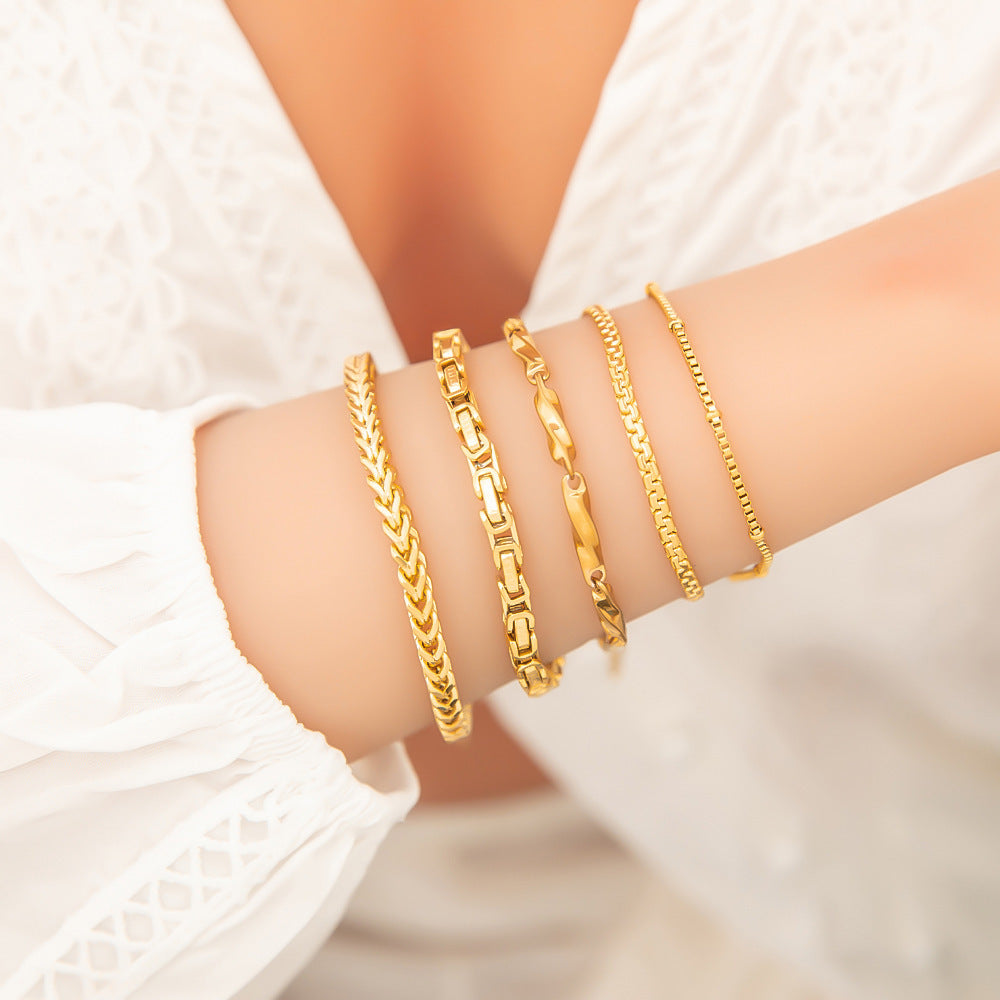 Special-interest Design High-grade Hand Jewelry Electroplating 18K Real Gold