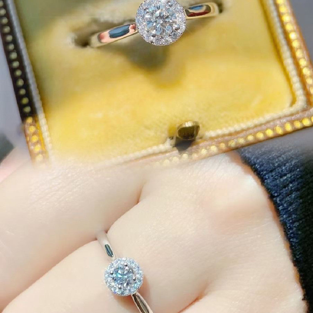 Women's Sterling Silver Moissanite Ring